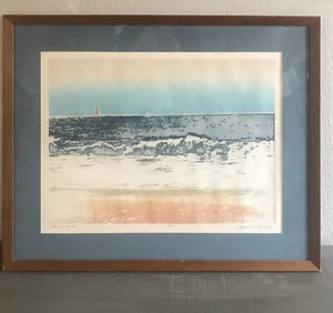 Catherine Ruane O'Connor "Marina Beach”Signed Numbered Etching Framed. - Picture 1 of 12