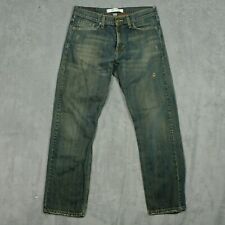 Hilfiger Brand Denim Jeans Mens Blue 33x30 Blue Dark Wash Rebel Slim Distressed