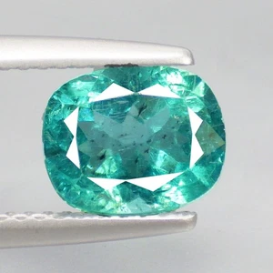 2.00 Ct Magnificent Cushion (8 x 6 mm) Natural Paraiba Neon Green Blue Apatite - Picture 1 of 7