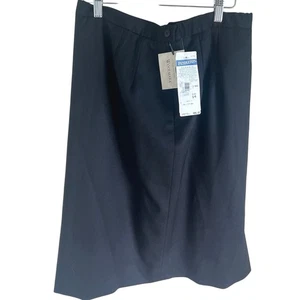 Pendleton Wool Skirt NOS Black Lined Size 14 Classic USA Career Vintage Capsule - Picture 1 of 7