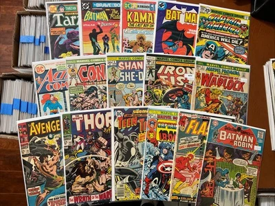 High Grade Silver/Bronze Lot of 16: FN to VF+ DC Marvel Comics $10 Ship - Image 1 of 4