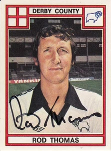 Vintage SIGNED PANINI FOOTBALL 1978 Sticker ROD THOMAS DERBY COUNTY - Picture 1 of 1