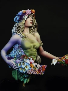 Figura de resina 1/10 busto belleza primavera princesa niña sin montar sin pintar qj-50 - Imagen 1 de 5