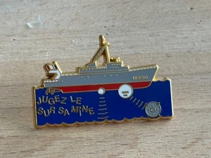 PINS PIN ARMEE BATEAUX M850 CHASSEUR DE MINES  ARTHUS BERTRAND DORE - Imagen 1 de 1