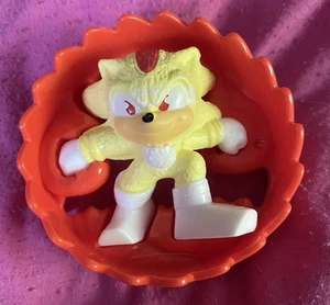 RARE McDonald's 2024 Happy Meal Super Shadow Sonic (Yellow, White Boots) 2" Toy - Picture 1 of 8