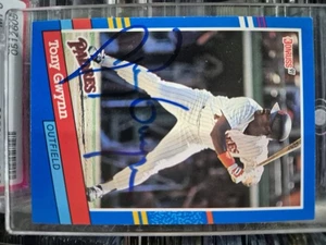 Tony Gwynn Autograph 1991 Donruss On Card Auto 100% Legit - Picture 1 of 3