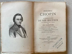 P916-J. KLECZYNSKI: Frédéric CHOPIN. Aus der Interpretation seiner Werke. 1880 - Bild 1 von 3