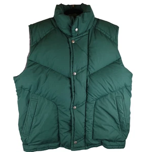 Chaleco acolchado vintage St. John's Bay Down para hombre XL aves acuáticas verde cremallera a presión al aire libre - Imagen 1 de 14