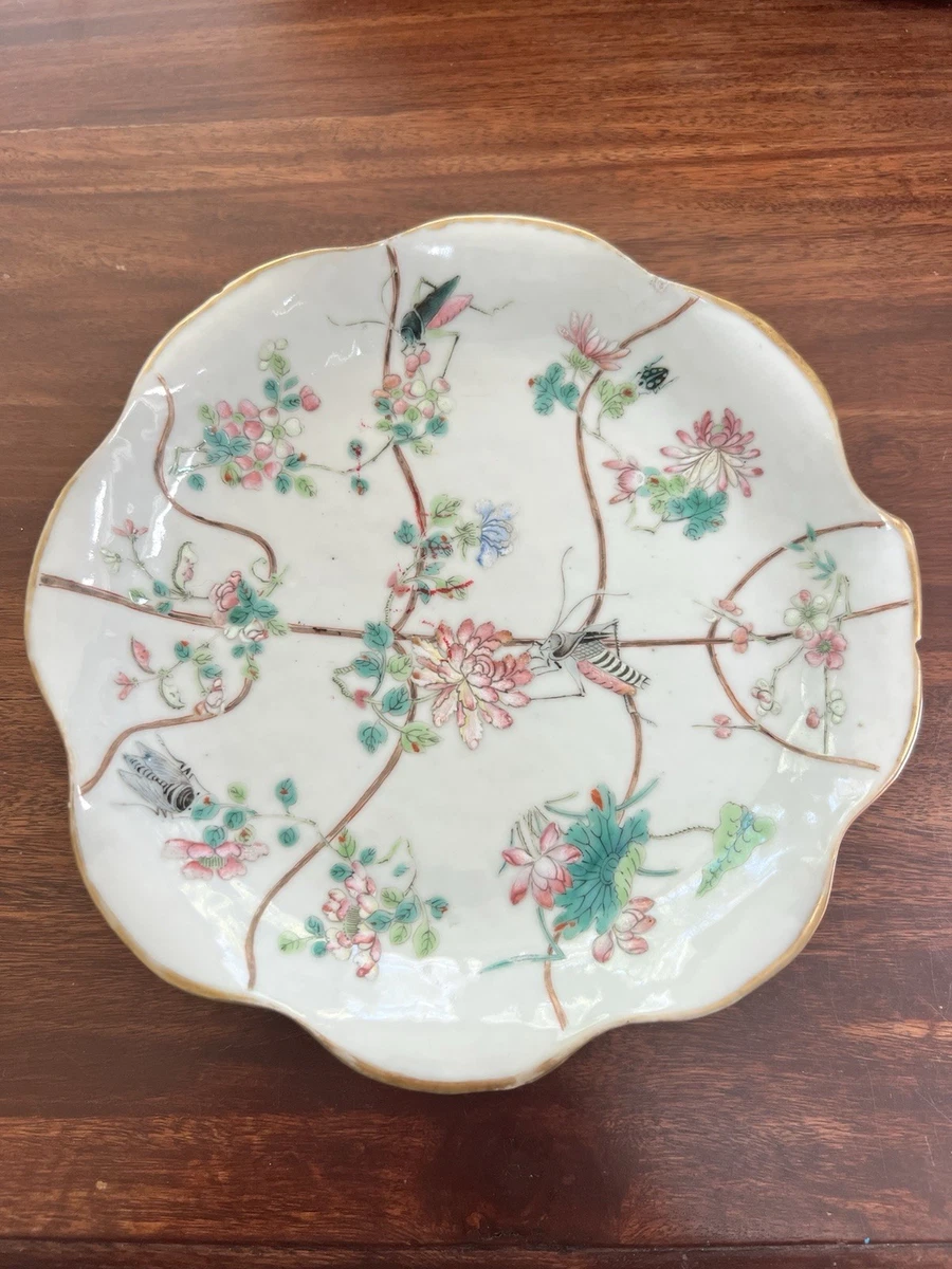 粉彩玫瑰在中国古董碗| eBay