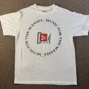 Dépêche Mode 1987 Men’s Vintage Tour T-shirt White Large Music For The Masses - Picture 1 of 10