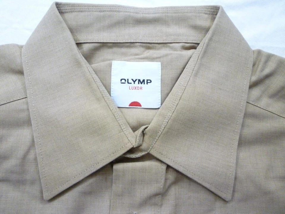 Olymp Luxor 255/64/22 Camicia Polsino Doppio Bottone 41 Braun Erica Uni #E7930 - Immagine 1 di 1