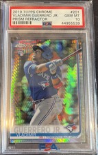 2019 Topps Chrome #201 Vladimir Guerrero Jr RC Prism Refractor PSA Blue Jays