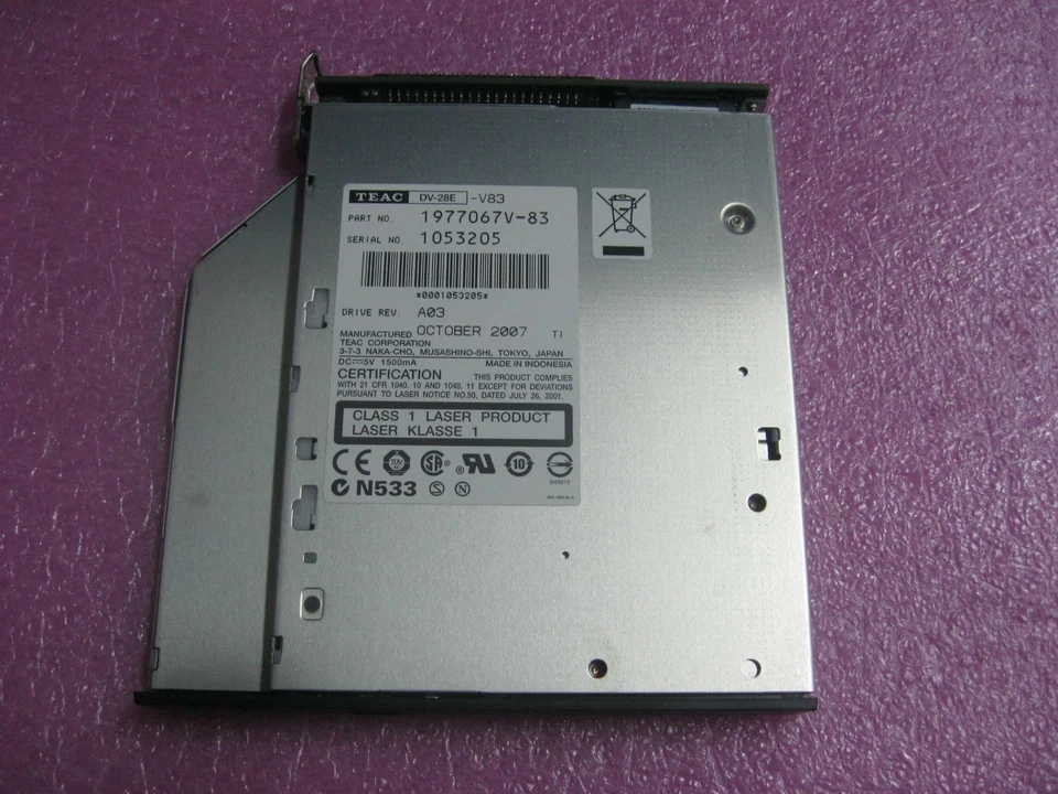 Sun 371-2283 DVD SunFire X2200 M2 Teac 1977067V-83 - Image 1 of 4