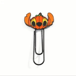 Disney Stitch Halloween Bookmark Paperclip Pumpkin Page Marker Kawaii Spooky Fun - Picture 1 of 4