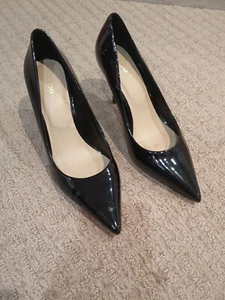 ALDO Shoes Black Patent Pointed Toe Stiletto Heel Size 8 - Picture 1 of 4