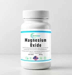 Magnesium 400mg 120 tablets Supplement – Magnesium Oxide for Immune Support - Picture 1 of 6
