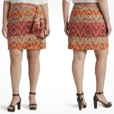 Lauren Ralph Lauren надежном юбка Chimayo Serape Western мотив Aztec Tribal 22W - Изображение 1 из 4