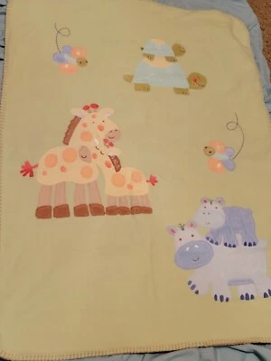 Circo Safari 长颈鹿海龟河马毛绒绿色抓绒婴儿床婴儿毯 30 x 45  — 第 1/2 张图片