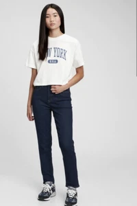 Gap Teen Sky High Rise Dark Blue Skinny Ankle Jeans With Washwell Size 18 - Picture 1 of 6