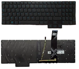Lenovo Ideapad Gaming 3-15ARH05 3-15IMH05 Keyboard FRENCH White & Blue Backlit - Zdjęcie 1 z 1