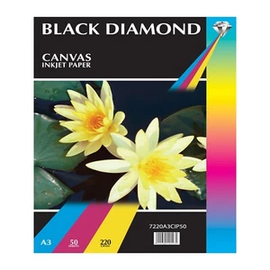 50 hojas de papel fotográfico de inyección de tinta de lona Black Diamond A3 220 g m - Imagen 1 de 1