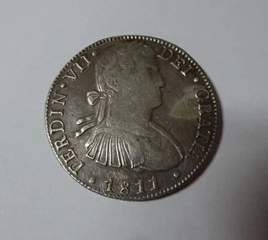 8 REALES - Messico - FERDINANDO VII di SPAGNA - Dei Gratia - MEXICO - Anno 1811 - Foto 1 di 6