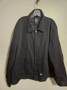 Dickies Jacke Herren schwarz Eisonhower gesteppt Mechaniker Arbeitsmantel Reißverschluss Größe XXL - Bild 1 von 8