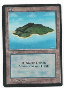 MTG magic cards 1x Island (version B) - German Revised FBB Foreign Black Bordere - Picture 1 of 1