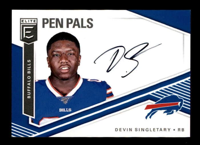 DEVIN SINGLETARY 2019 DONRUSS ELITE PEN PALS ON CARD AUTOGRAPH AUTO RC BF5937 - Image 1 of 1