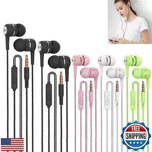 5 Pack Wired Earbuds with Microphone, in-Ear Headphones with Heavy Bass, High - Picture 1 of 5