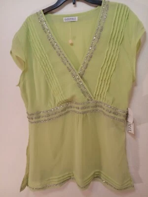 BLUSA VERDE NUEVA CON ETIQUETAS Kaely n Max Talla Grande  Foto 1 de 4