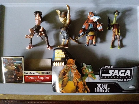 STAR WARS Podracer Pilots Sebulba Teemto Pagalies Dud Bolt Mars Guo 4 Figure Lot Cover