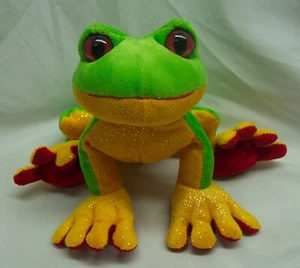 Ganz Webkinz BRIGHT GREEN TREE FROG 7" Plush Stuffed Animal Toy - Picture 1 of 4