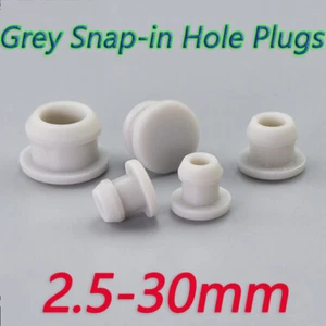 Snap-in Hole Plugs Eco-friendly Silicone Impact Seals Grey Hole Plugs 4.5-30mm - Picture 1 of 9