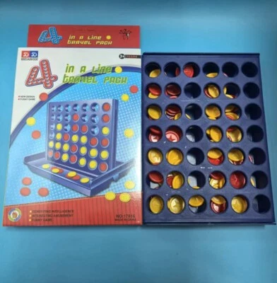Large Size Connect 4 In A Row Four In A Line Board Game Family Fun Match 4 Raw - Image 1 of 3