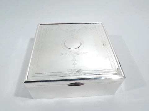 Gorham Box - 7113 - Antique Jewelry Keepsake - American Sterling Silver - 1917 Cover