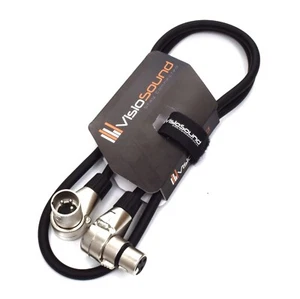 Right Angled Male XLR to Female XLR Mic Lead / Balanced Microphone / Patch Cable - Picture 1 of 7
