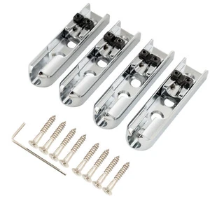 Musiclily Pro 4Pcs Chrome Individual Single Lock Down 4 String Bass Bridge Set - Bild 1 von 6