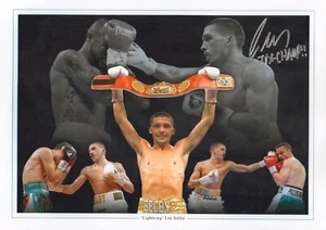 'LIGHTNING' LEE SELBY - IBF Boxing Champion - HAND SIGNED 16x12" PHOTOGRAPH. - Picture 1 of 2