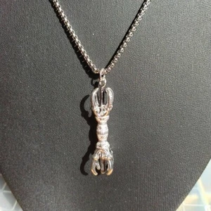 Vajra, five-pronged vajra, ritual imple Buddhism alloy Oriental art amulet - Picture 1 of 5