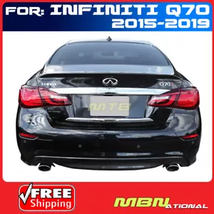 For Infiniti Q70 Flush Mount 15-19 Rear Trunk Spoiler Wing Lip PRIMER ABS - Picture 1 of 1