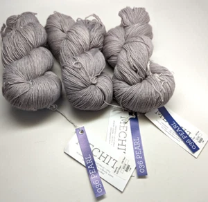 3 dedos Malabrigo Mechita pintados a mano a juego - 036 Pearl 100 % SW Merino DS - Imagen 1 de 2