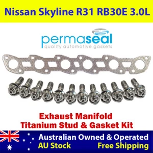 Permaseal Exhaust Manifold Titanium Stud&Gasket Kit For Nissan Skyline R31 3.0L - Picture 1 of 5