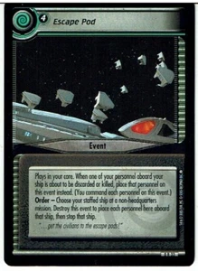 STAR TREK CCG 2E TO BOLDLY GO RARE CARD ESCAPE POD 8R33 ex - Picture 1 of 1