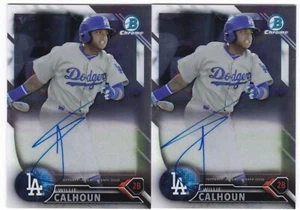 2016 BOWMAN CHROME WILLIE CALHOUN AUTOGRAPH RC (x2) YANKEES - Picture 1 of 1