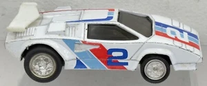 Vintage 1987 Mattel Arco Lamborghini White Racing Sports Car #2 Retro Toy White - Picture 1 of 13
