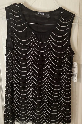 elementz black Tank top NEW Medium Dressy - Image 1 of 4
