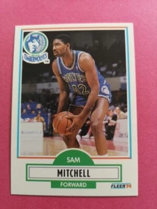 Sam Mitchell Minnesota Timberwolves Carte Basket NBA Fleer 1990-91 #114 - Picture 1 of 2