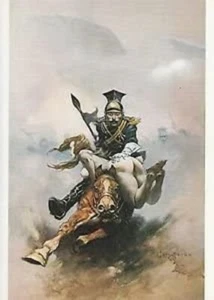 1978 Color Plate "Flashman On The Charge" By Frank Frazetta Fantastic GGA Print - Picture 1 of 1