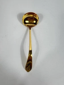 Vintage 14K GP Gold Plated Serving Ladle Spoons 5" Long - Picture 1 of 4